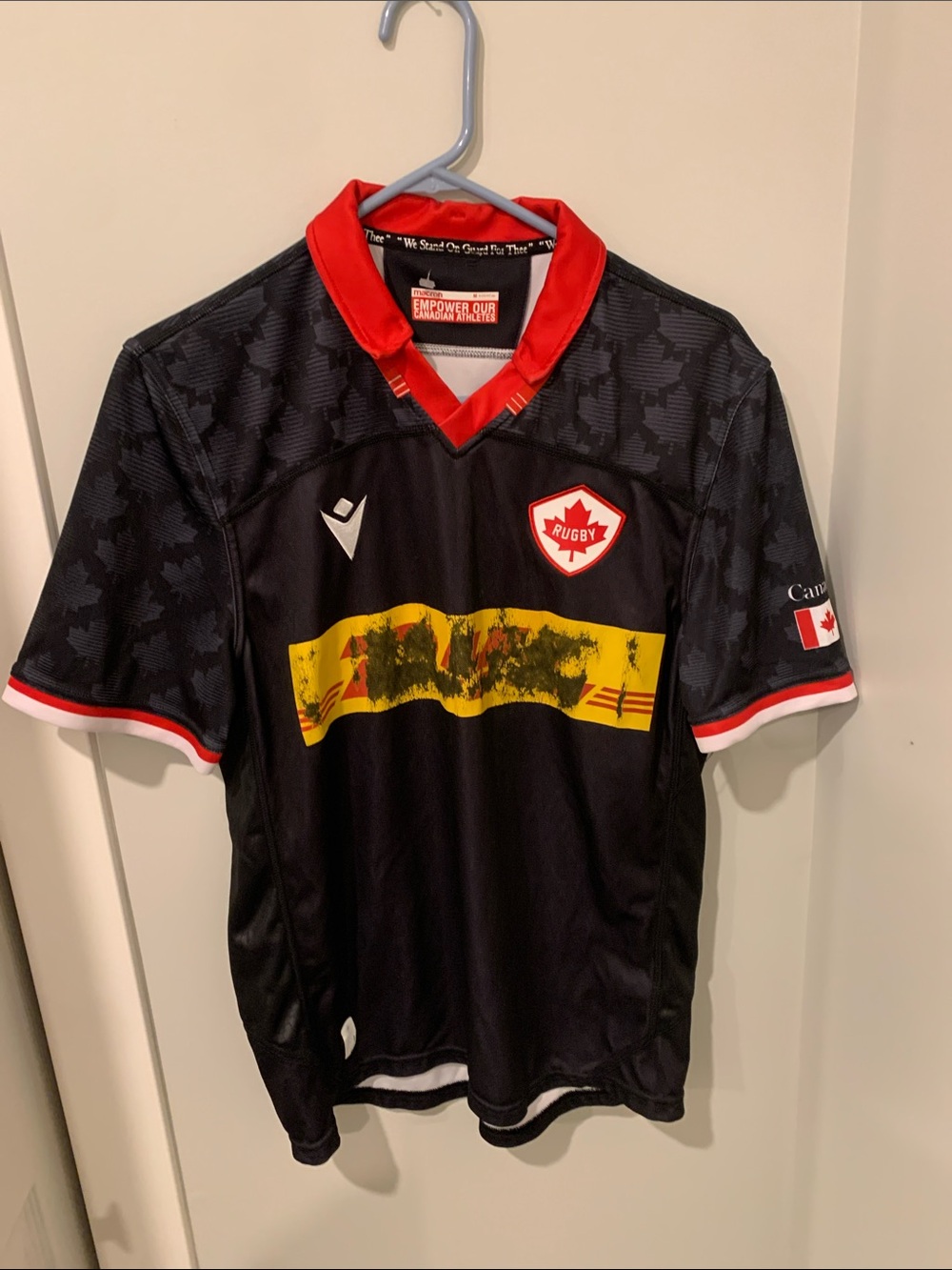 Canada Black and Red Rugby Shirt